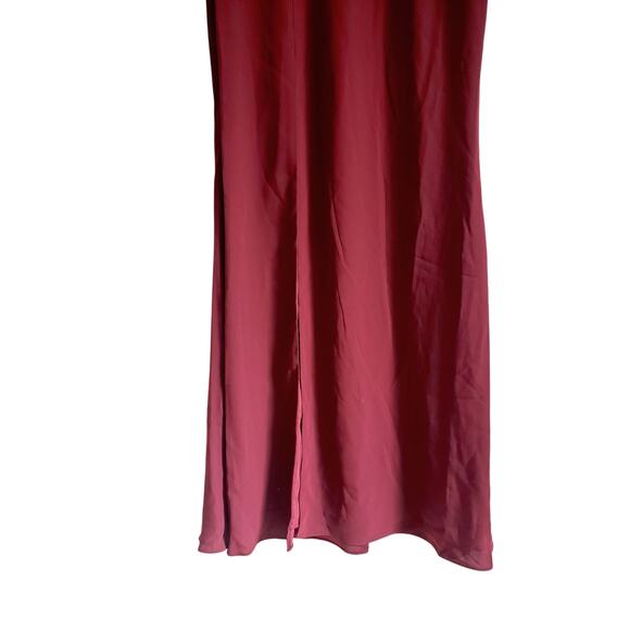 Dress The Population NWT Viola Gown Burgundy Size Large - Picture 3 of 11